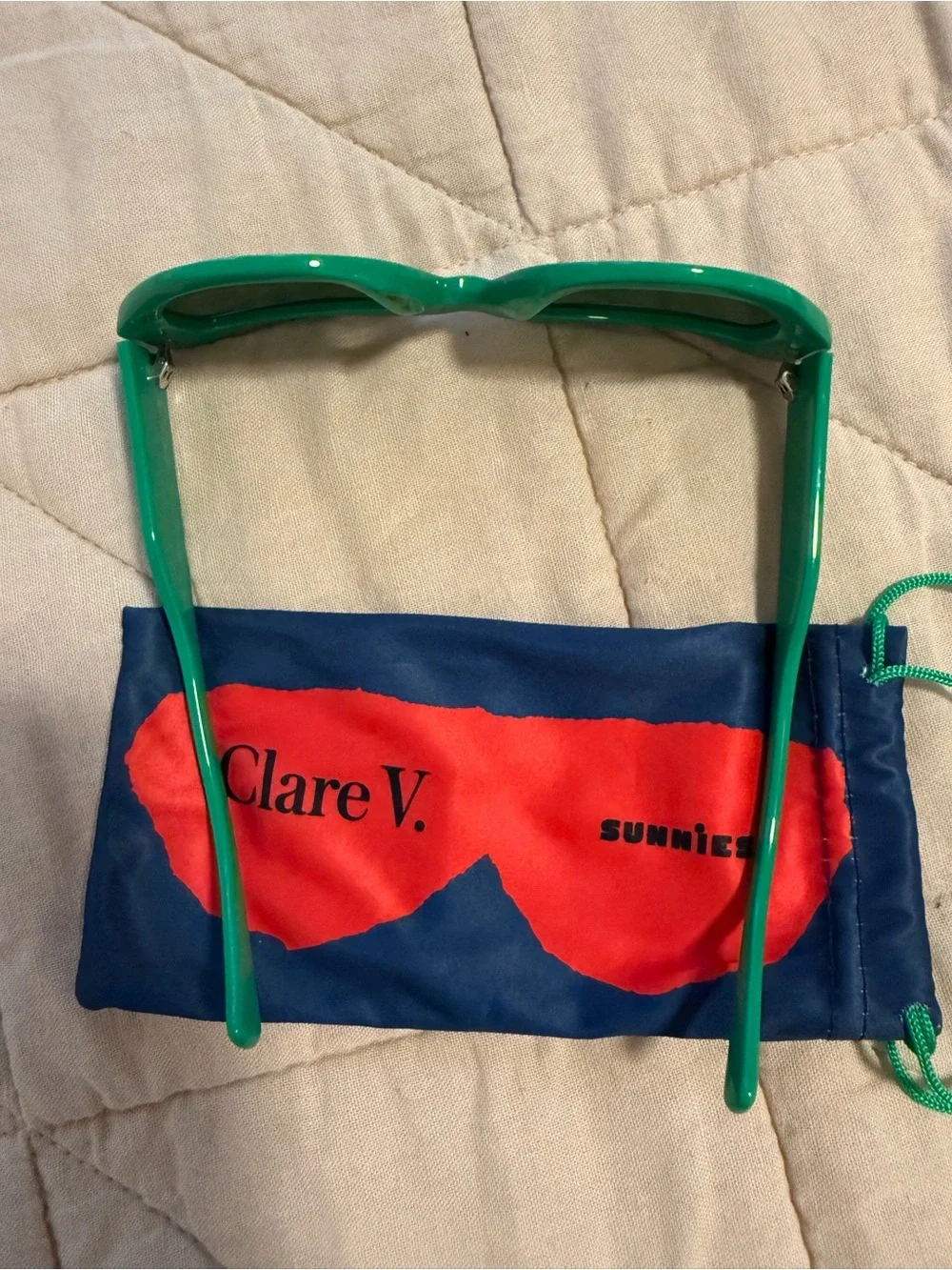 Clare V. Green Cat Eye Sunglasses